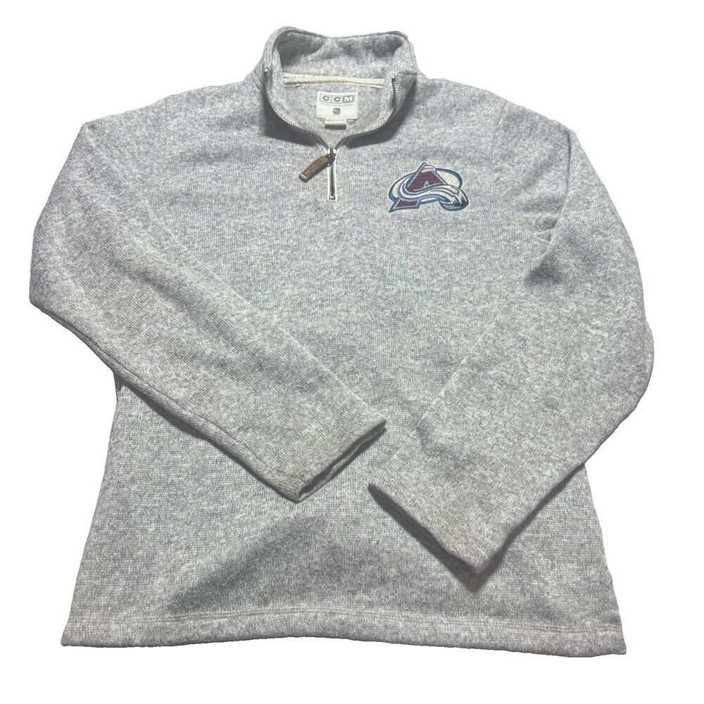 Colorado Avalanche NHL quarter-zip Performance Fleece Lined Grey pullover Size S